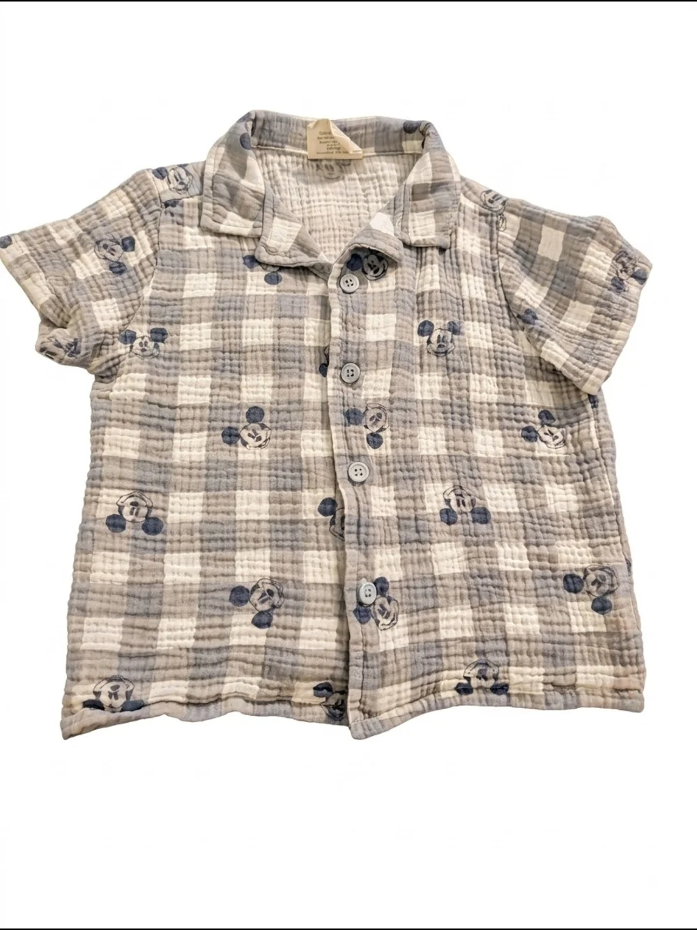4T Mickey Mouse Gingham Print Set